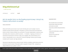 Tablet Screenshot of blog.dlakieszeni.pl